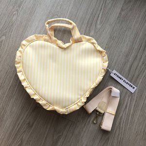 NWT Stoney Clover Lane Pastel Picnic Sunflower Heart Tote